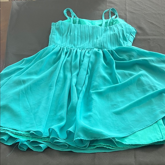 Azazie Turquoise Formal Kids Dress - Picture 4 of 4